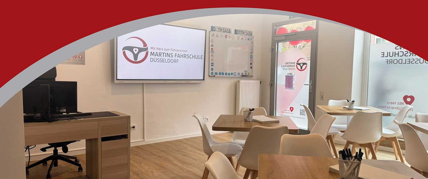 Theorieunterricht bei Martins Fahrschule Düsseldorf – moderne Schulungsräume mit Herz